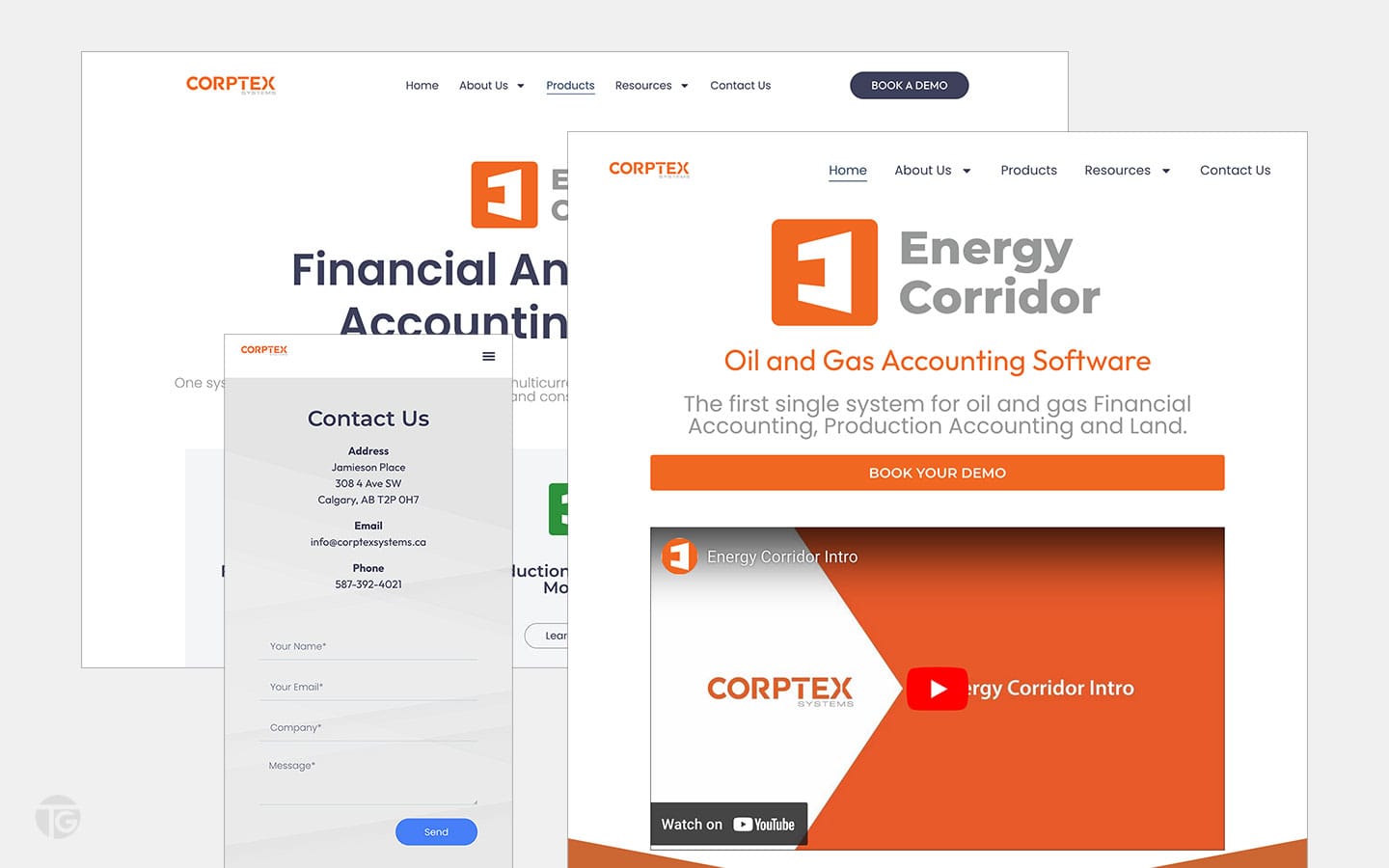 Corptex Systems website design